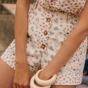 Sezane size 42 (US 10) Floral Print Women's Shorts, like new